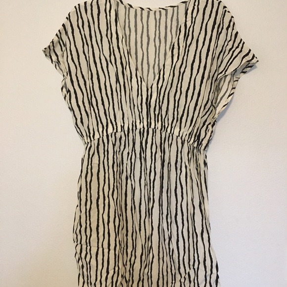 V-Neck short sleeve elastic waist Swim Cover-up/dress - Picture 3 of 3